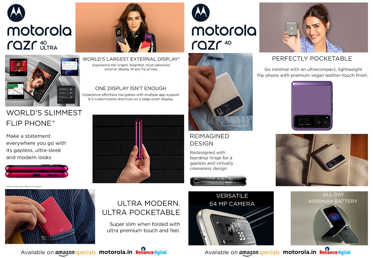 Moto Razr e-commerce launch asset