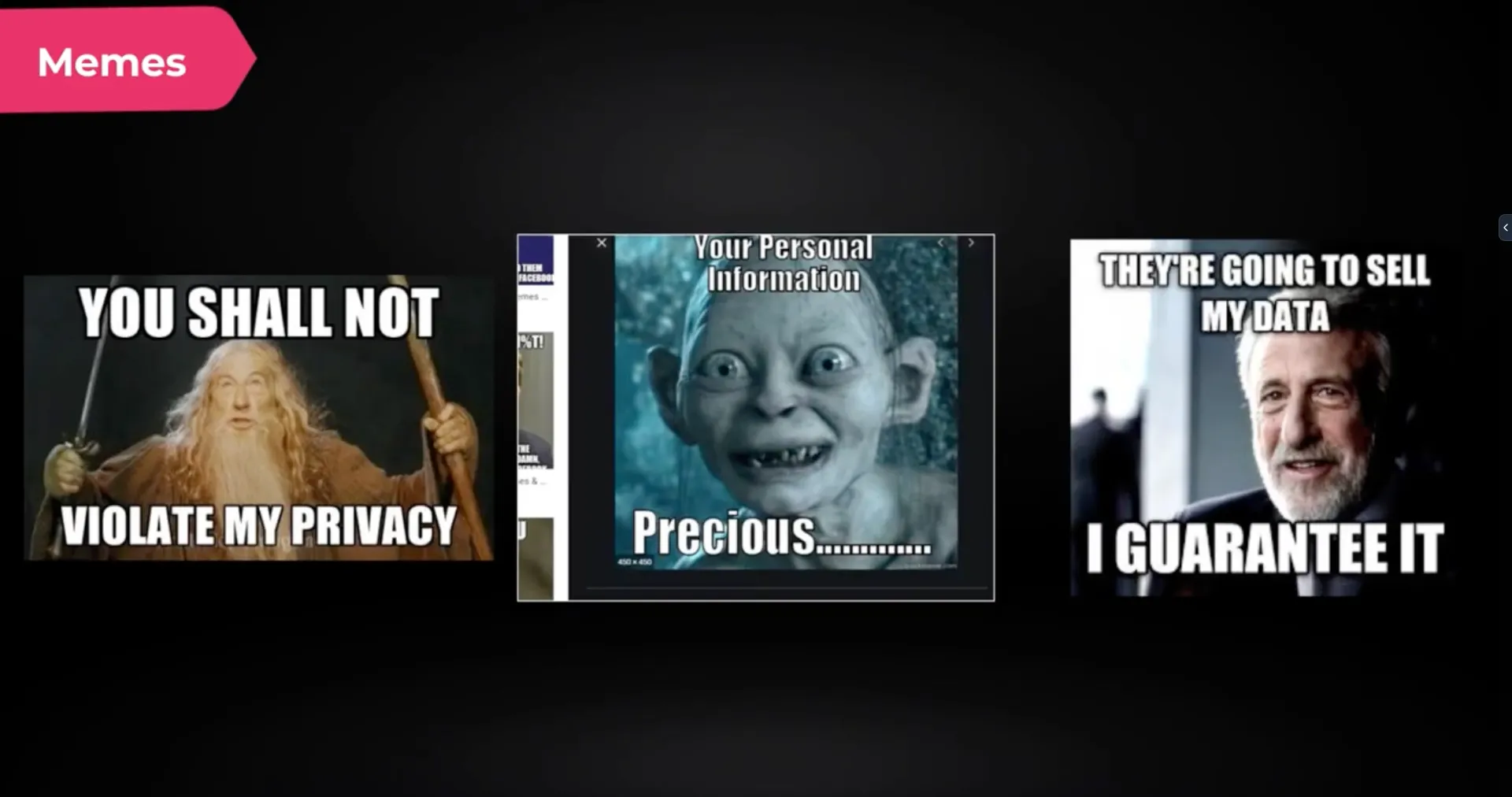 Omidyar Network Reclaim Your Privacy meme campaign assets